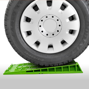 image with tire on 1 part of froli bioplastic wheel leveler